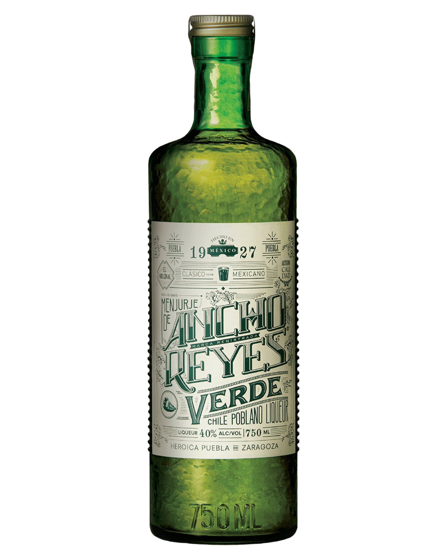 750ml Ancho Reyes Verde Chile Poblano Liqueur Bottle