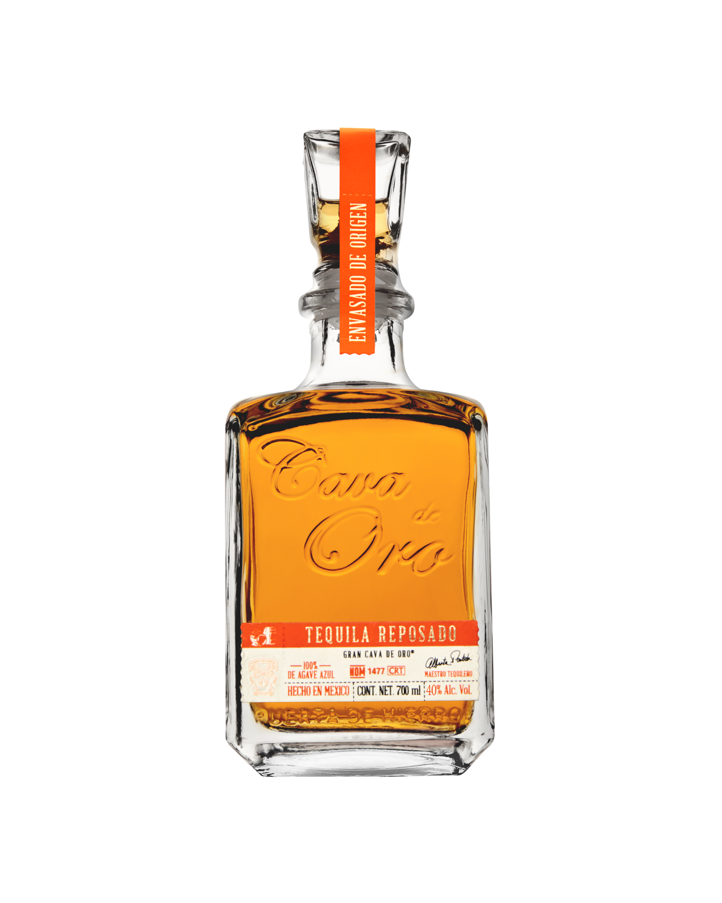 700ml Cava de Oro Reposado Tequila bottle