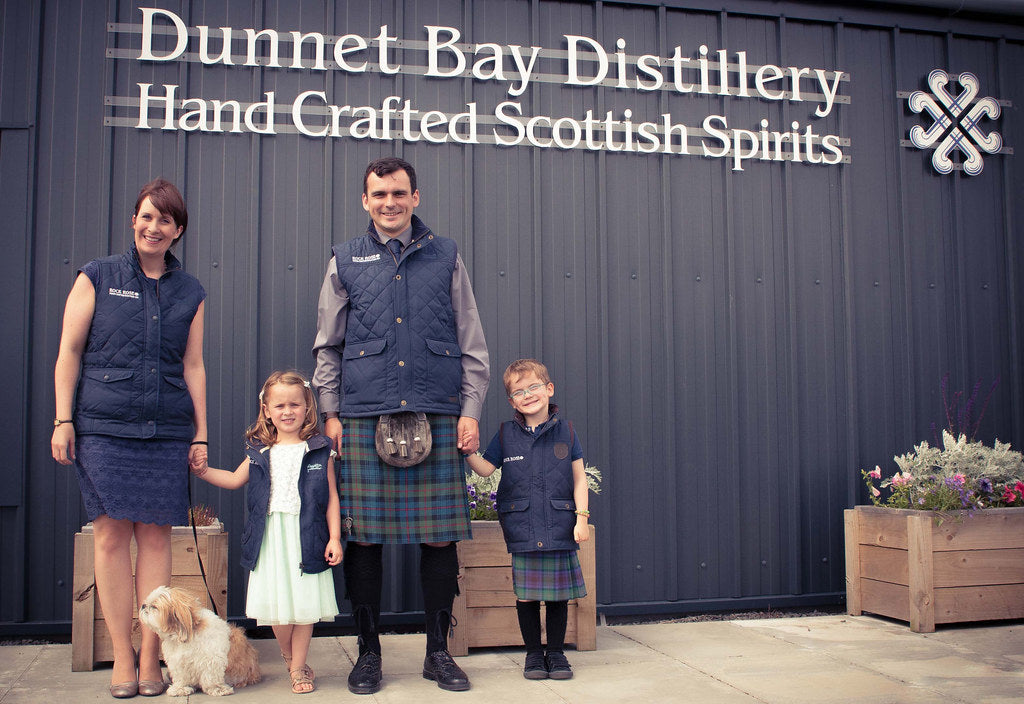 Dunnet Bay Distillery with Martin Claire and Family photo