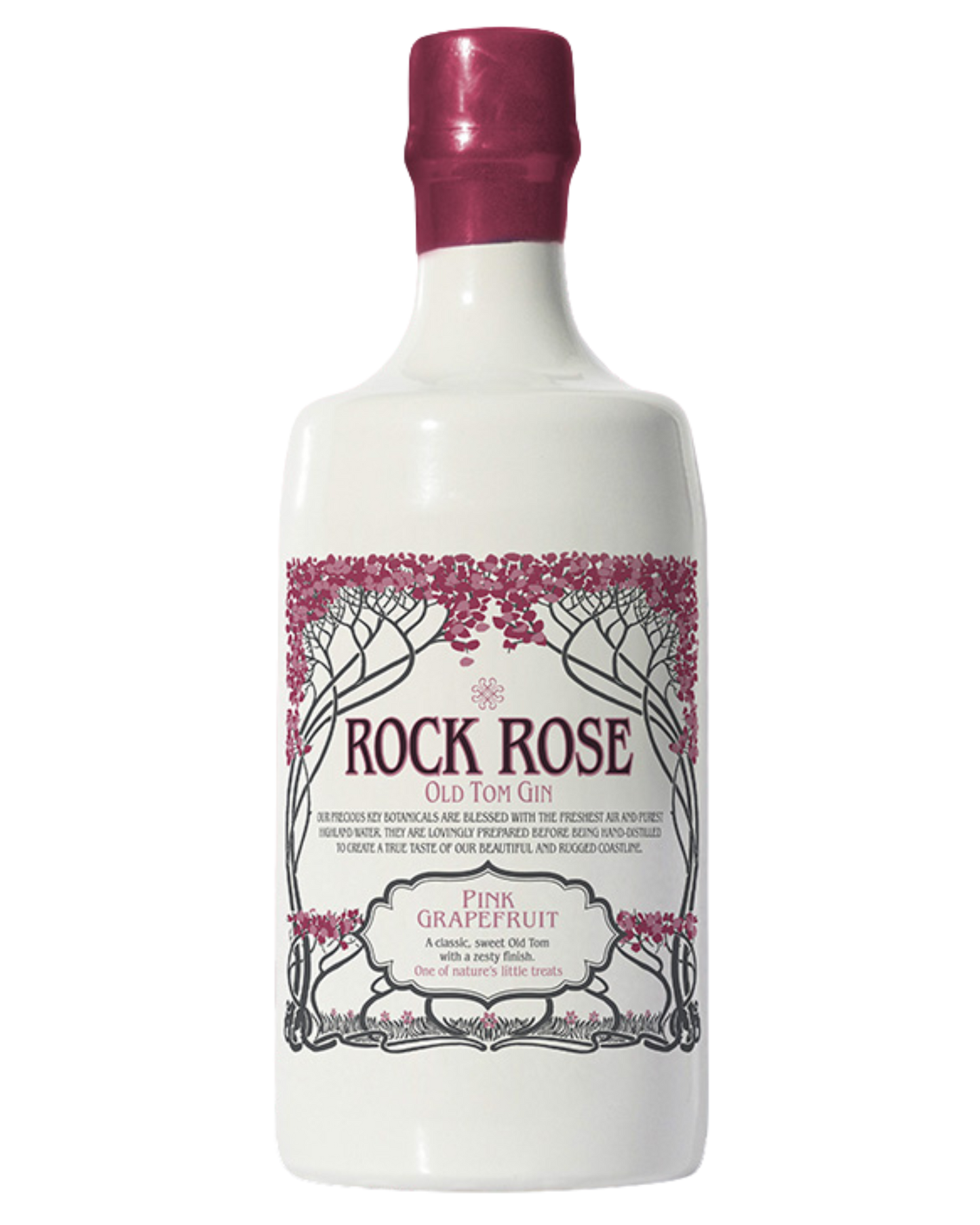 700ml Rock Rose Pink Grapefruit Old Tom Gin bottle