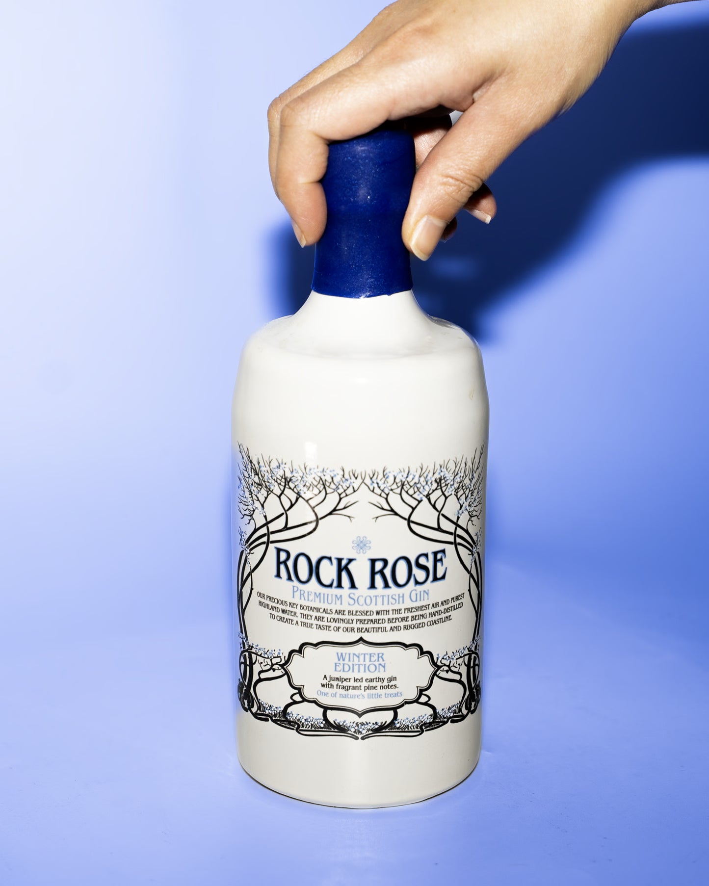 700ml Rock Rose Winter Edition Gin Bottle
