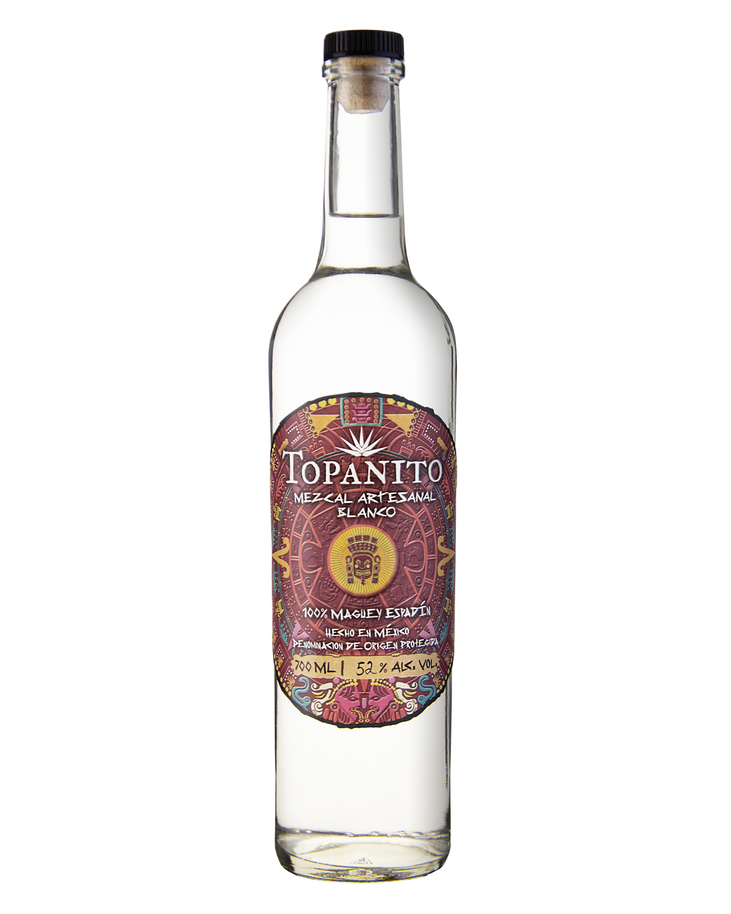 700ml Topanito Mezcal Artesanal Blanco 100% Espadín (52% abv) bottle