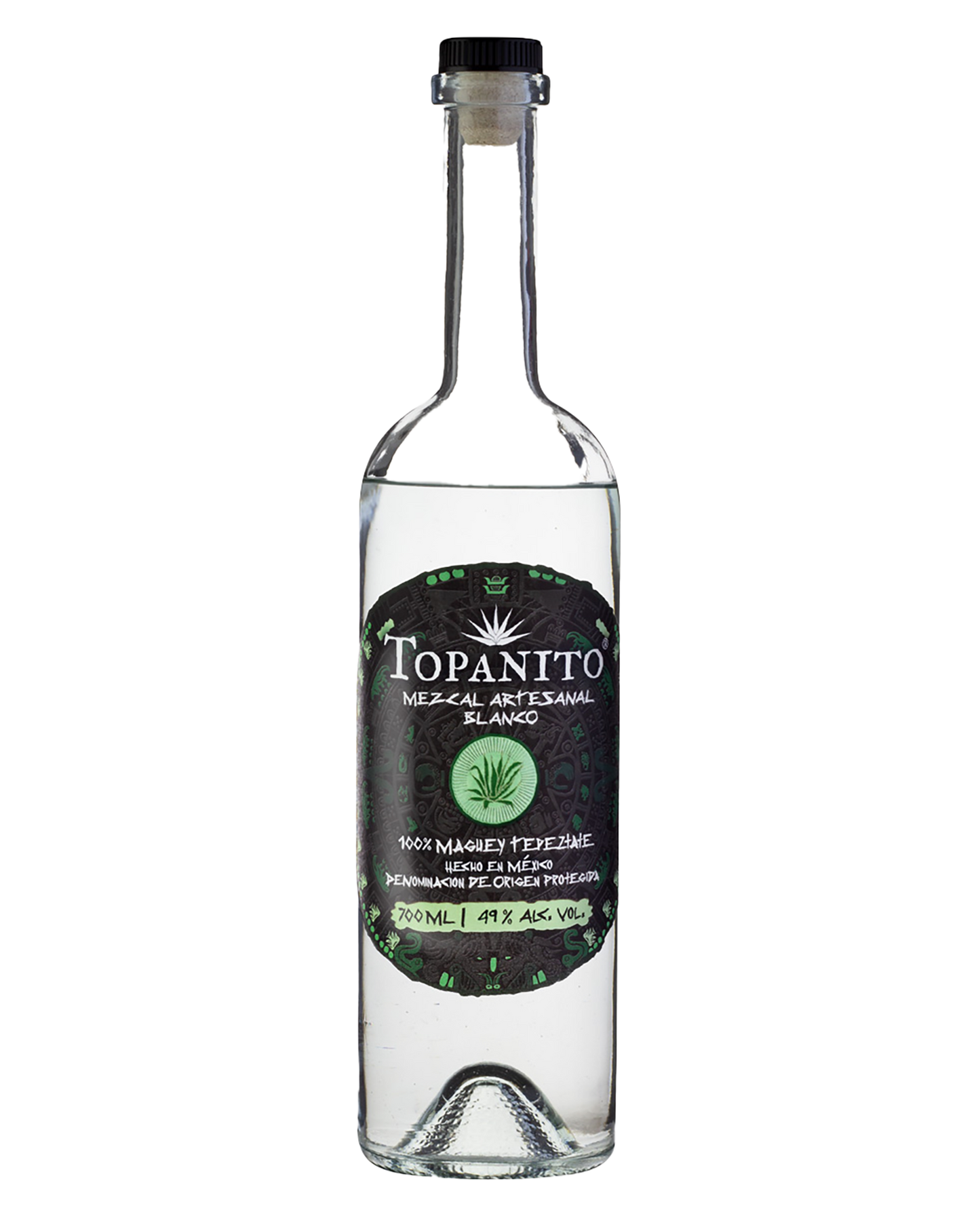 700ml Topanito Mezcal Artesanal Blanco 100% Tepeztate bottle