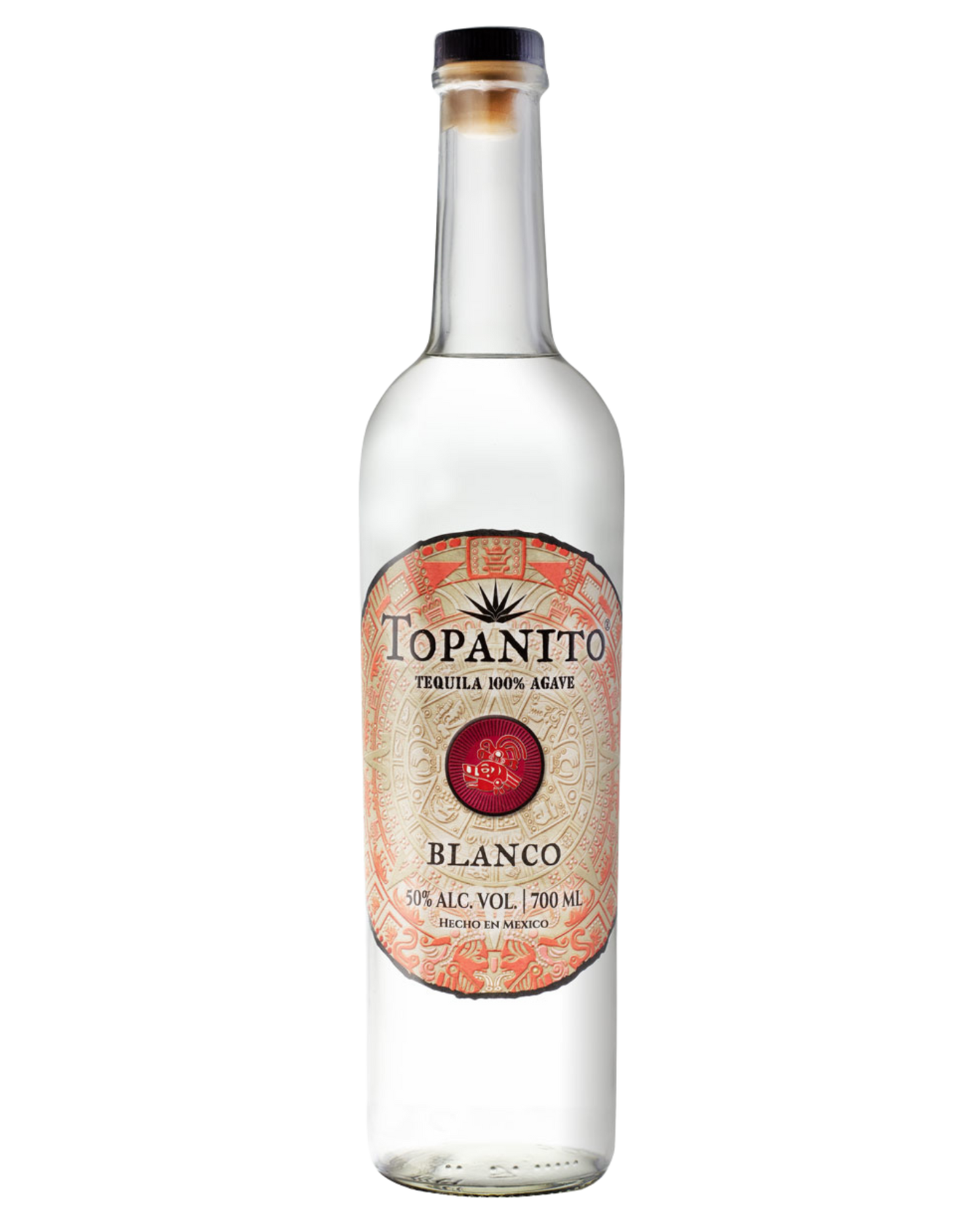 700ml Topanito Tequila 100% Agave Blanco (50% abv) bottle